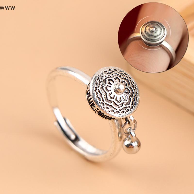 OOO Phật giáo Tây Tạng cầu nguyện Vòng Hoa Sen Hoa mở có thể điều chỉnh vòng xoay uuuu