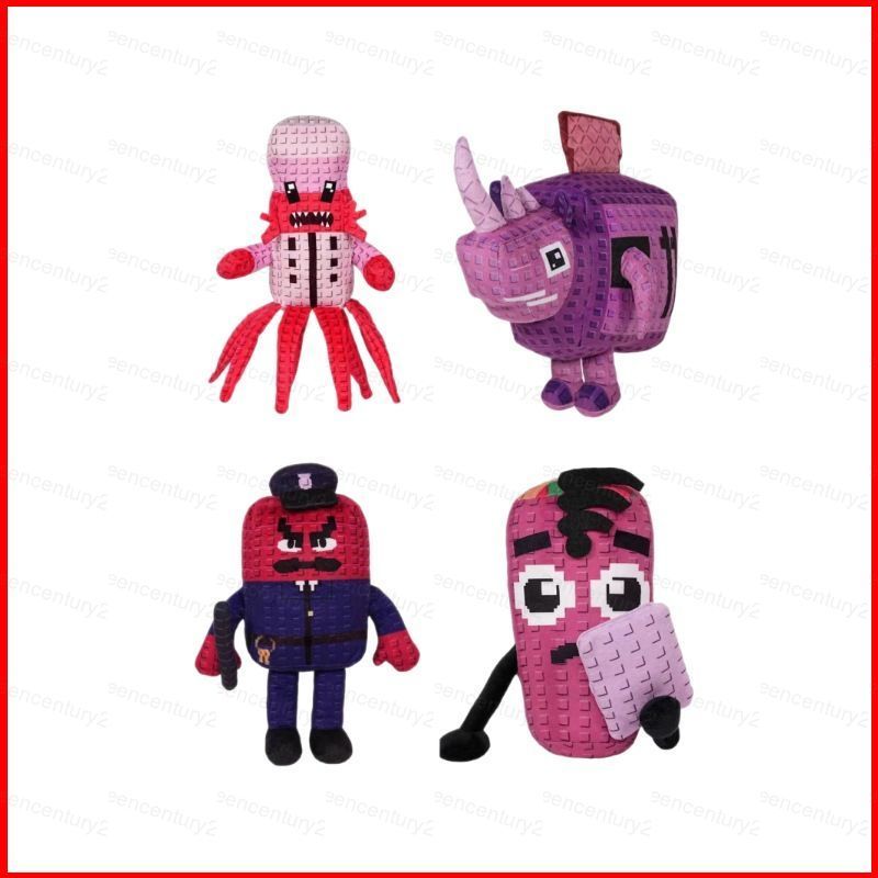 GC Roblox Plants vs. Brainrots Tomatrio Block Shark Plushie Game Merch Búp bê bông sang trọng dễ thư
