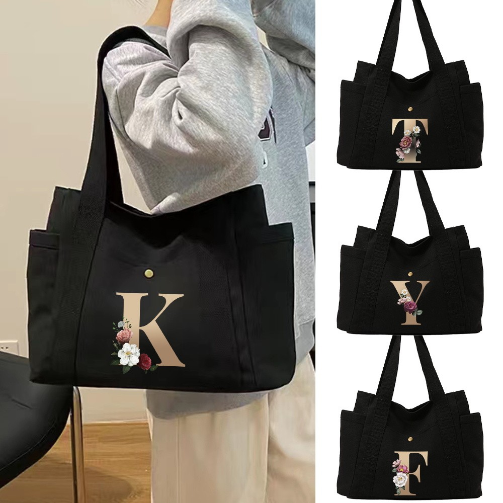 HOT Black zipper bag zipper bag canvas zipper bag thick cloth large storage bag women handbag gold s