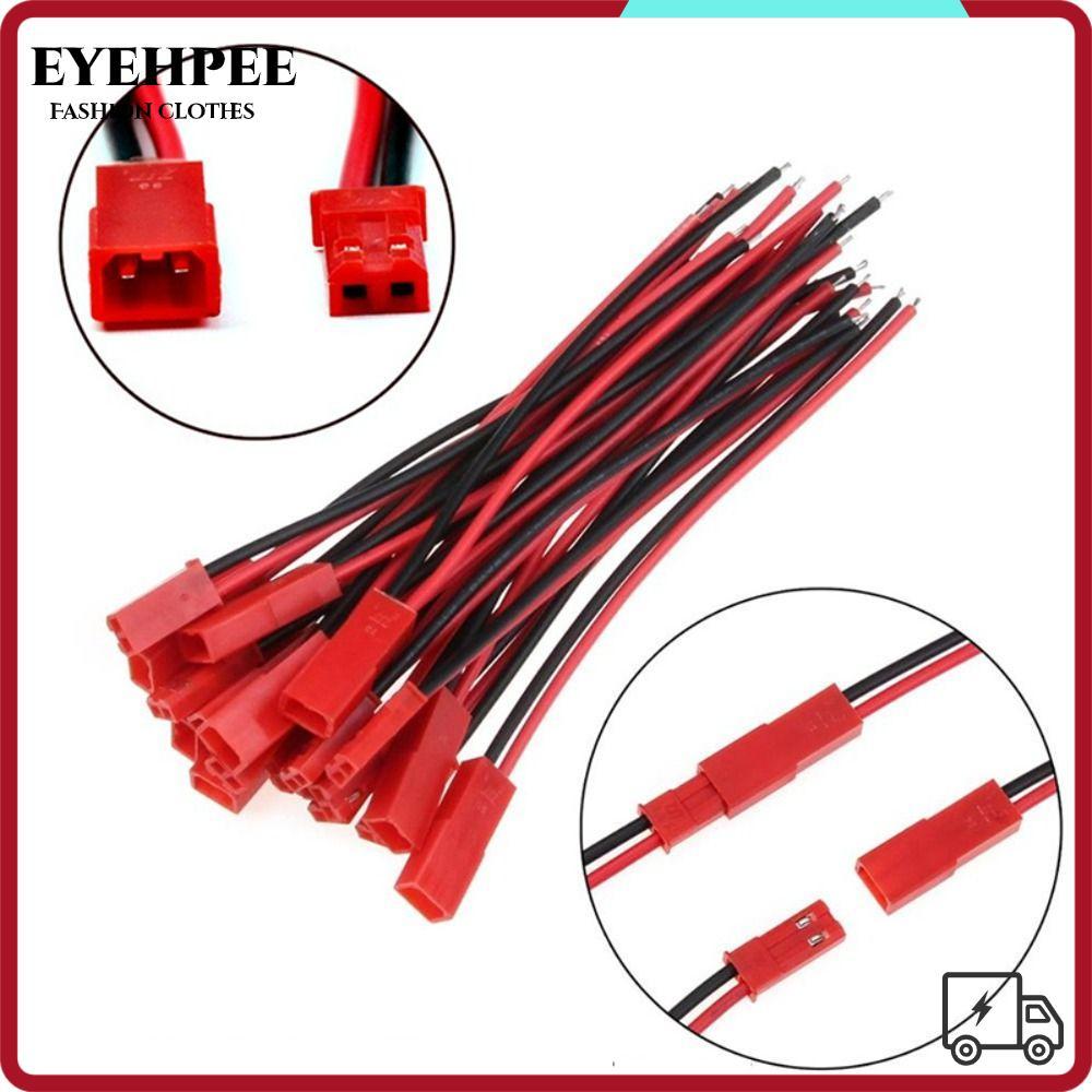 EYEHPEE 10 Cặp Cáp Kết Nối JST, 2 Pin JST Dễ Dàng Hàn 2 Pin Dây Thiết Bị Đầu Cuối, Chịu Nhiệt 22AWG 