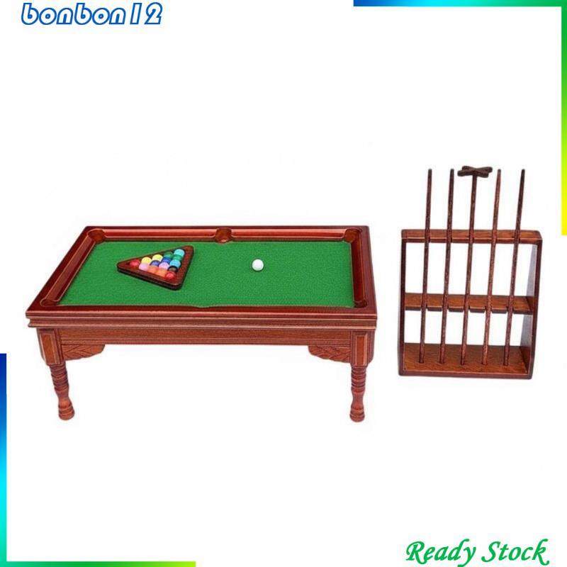 Bàn bi-a tỷ lệ 1: 12 Tay nghề Bộ bàn hồ bơi thu nhỏ dành cho người sưu tập, người sở thích, Diorama