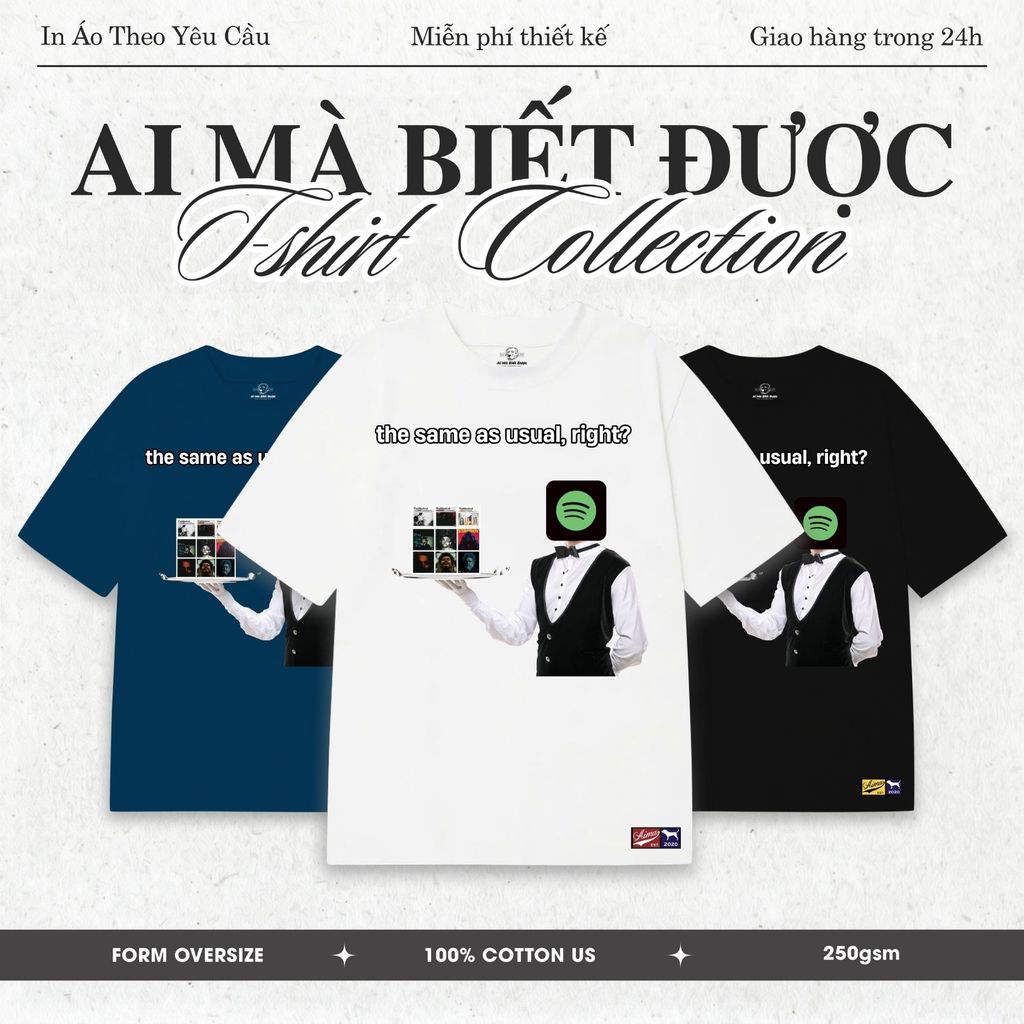 Áo Thun The Same Usual Alright Ai Mà Biết Được Form Oversize 100% Cotton Premium US Unisex Mùa Hè