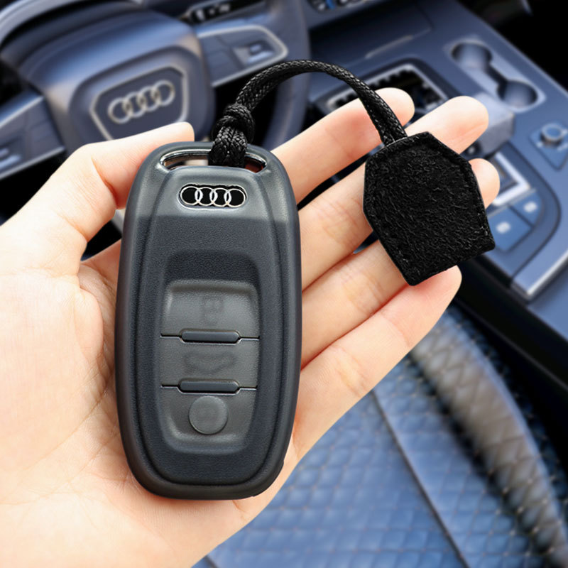 Thích hợp cho Vỏ chìa khóa Audi a6l a3l a7l a8l q6 q4 e-tron q7 q8 Vỏ bảo vệ toàn diện ô tô
