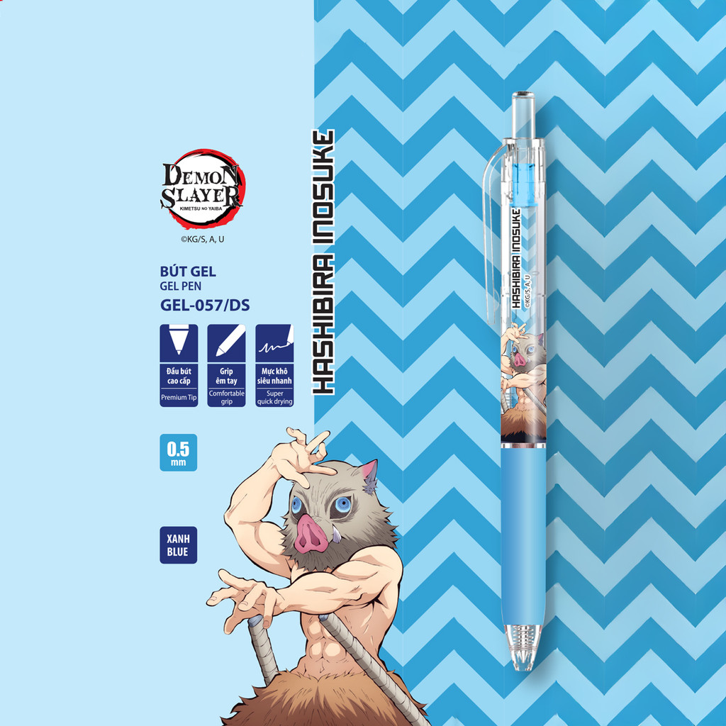 [MT] Combo 5/10/20 Bút gel Quick Dry Thiên Long Demon Slayer GEL-057/DS - Mực khô siêu nhanh - Mực X