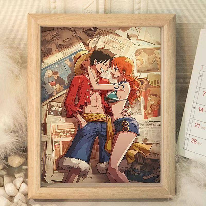 One Piece Luffy Sauron Table Photo Frame Desktop Decoration Ornaments Second Dimension Birthday Gift