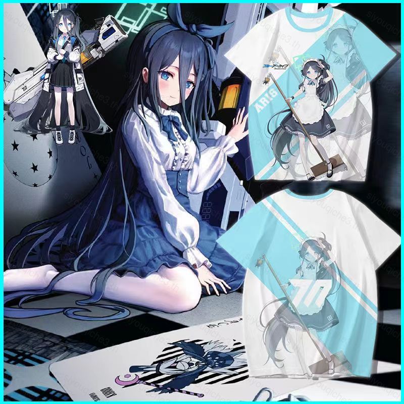 SY3 Blue Archive Tendou Arisu Áo thun mùa hè tay khuỷu tay quần short kimono cosplay YS3