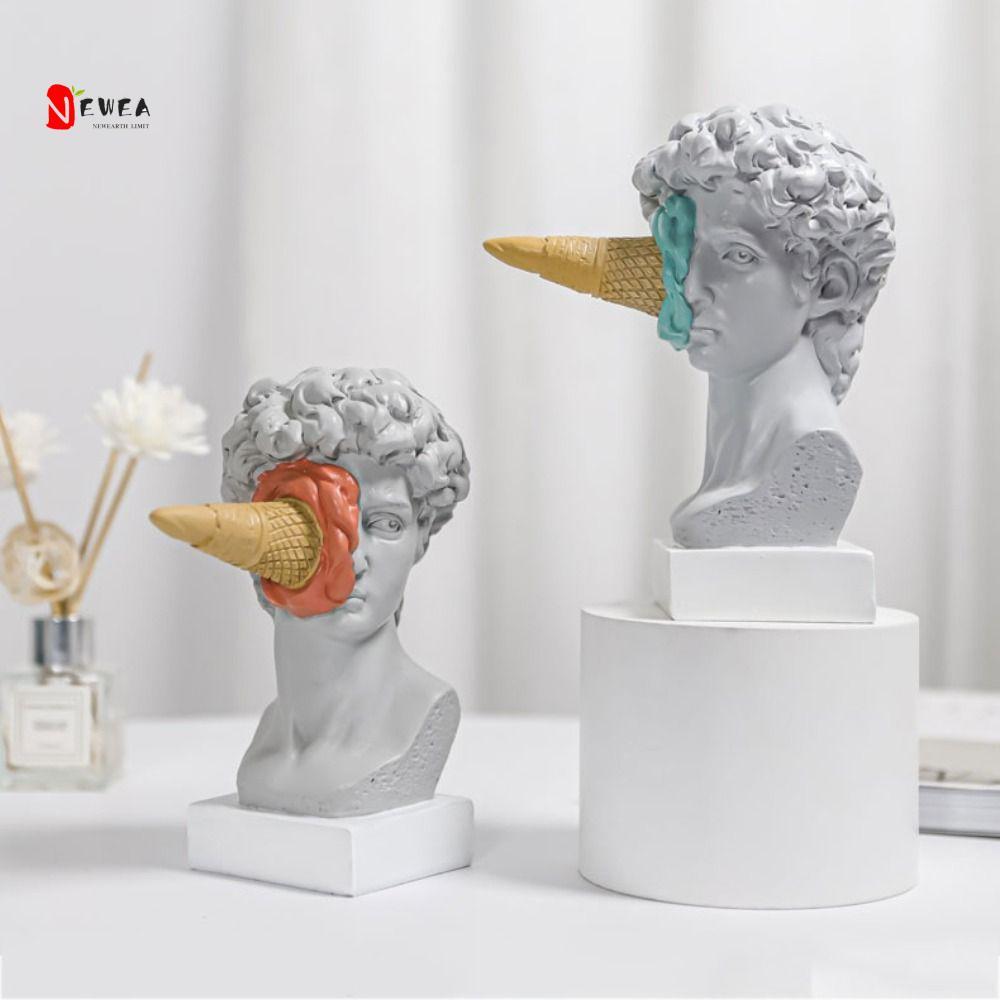 NEWEARTH LIMIT Kem David Figurine, Tượng David David Nhân Vật Phương Tây, Kem Hiện Đại Nửa Chiều Dài