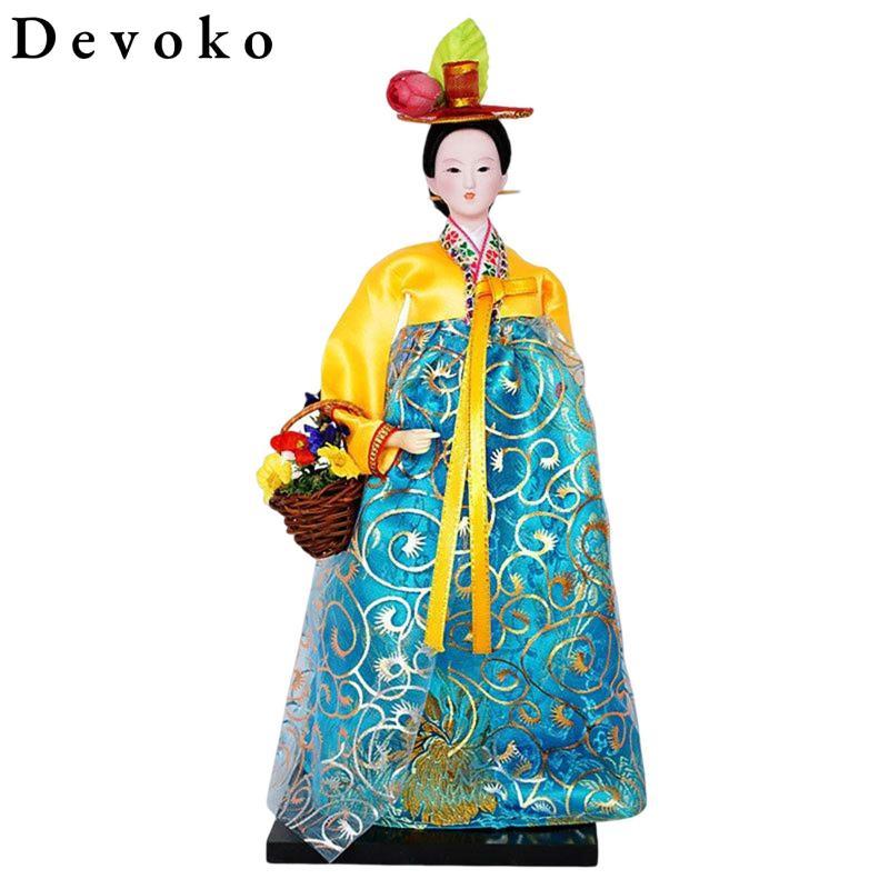 Devoko Geisha Tượng Hanbok Búp bê, Tượng Kabuki, Búp bê Hanbok Geisha cho gia đình