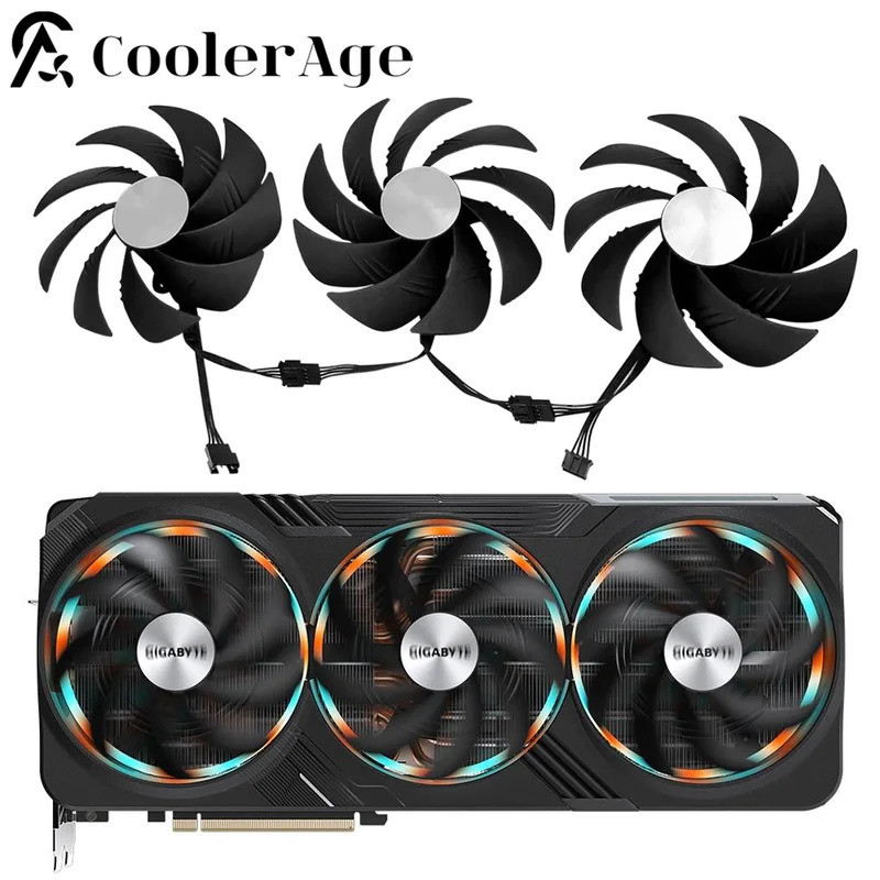 F​Hoặc Gigabyte GeForce RTX4080 4090 Gaming OC Video Card Fan 105MM RTX4080S 4090 Card Đồ Họa Thay T