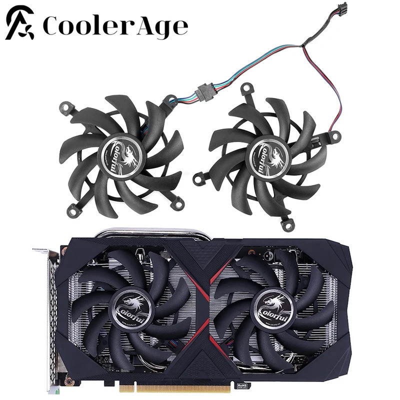 INew 85MM Quạt Làm Mát Thay Thế Cho GeForce RTX 2070 2060 2060S SUPER 1660 Ti 1660S 1650S 1650S 1650