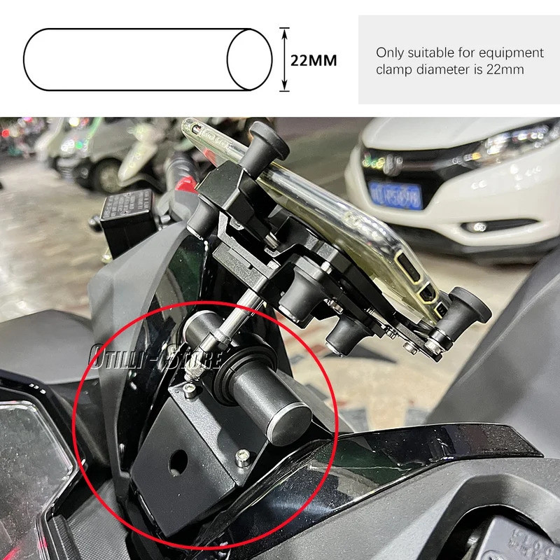 Mới 22mm Giá Đỡ Điện Thoại Di Động GPS Bảng Điều Hướng Giá Đỡ Cho Xe Honda Forza 350 Forza350 FORZA 