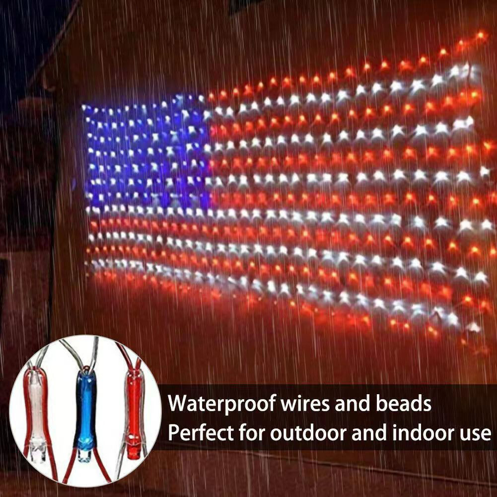 Đèn Cờ Mỹ Với 420 Đèn LED Siêu Sáng 420 Đèn LED Siêu Sáng Cho Màn Hình Sống Động Để Trang Trí Tiệc