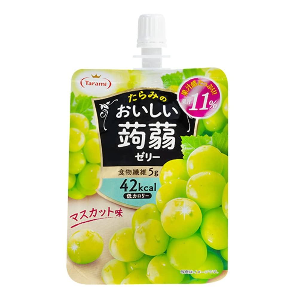"Oishii Jelly" (Delicious Jelly) Loại Túi Hương Vị Muscat 5.3oz 3 Chiếc Nhật Bản Ít Calorie Jelly Ni