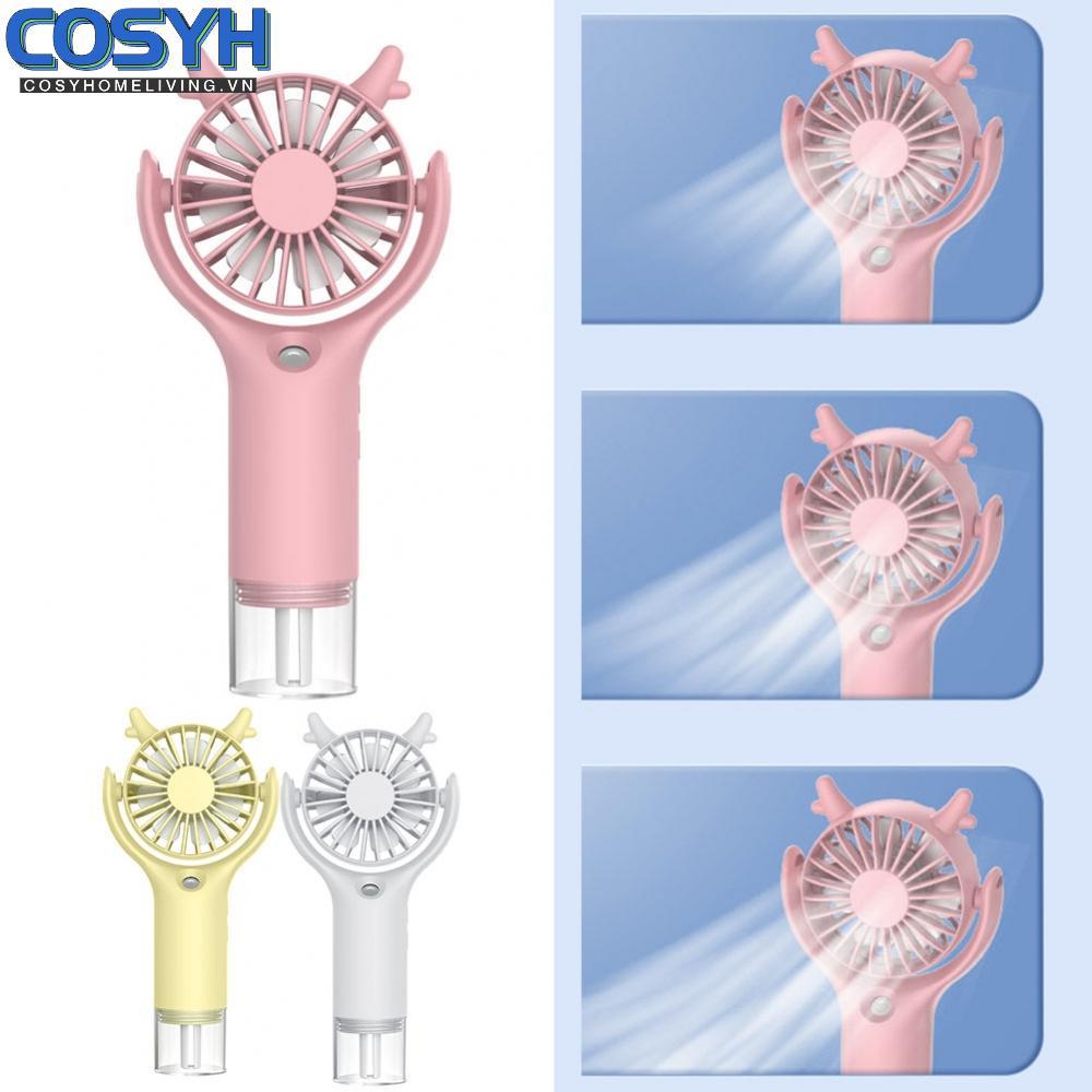 <cosyh>Mist Fan Compact Size Lightweight Design Long-lasting Battery Stylish Options