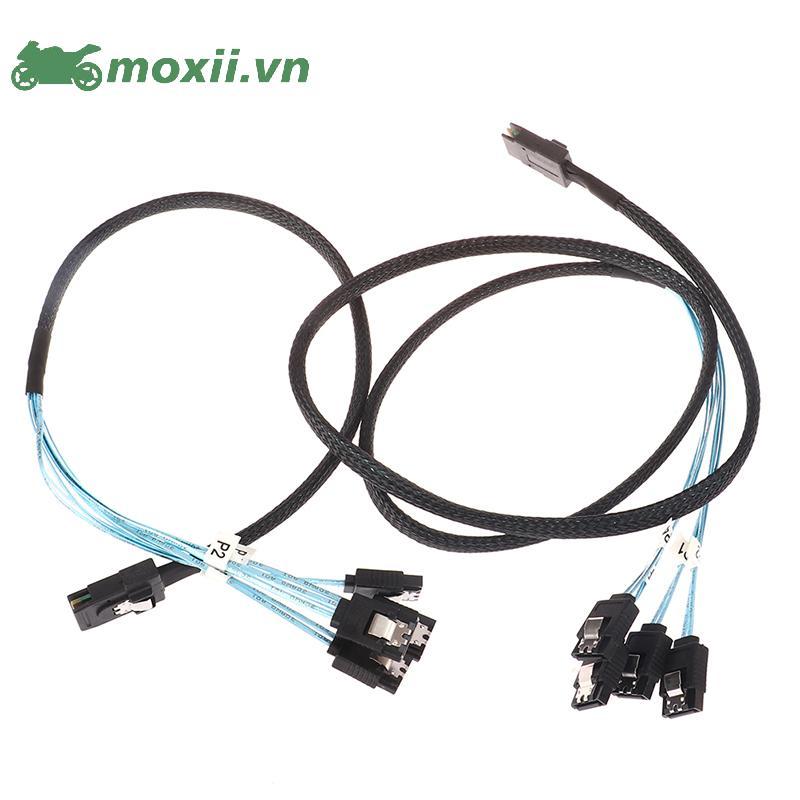 Cáp MOX SAS SATA Mini-SAS SFF-8087 Đến 4 Cáp SATA Mini SAS 4i SFF8087 36P Đến 4 Cáp SATA 7P 12Gbps 1