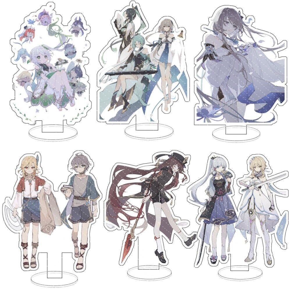 Mô Hình Acrylic Genshin Impact – Figure Anime Nahida, Kaveh, Guizhong, Đế Trưng Bày Trang Trí Bàn