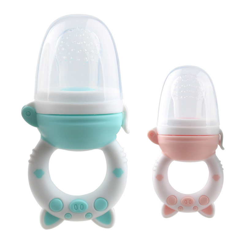 Heo Con Rau Củ Quả Nhạc Cụ Thực Phẩm Bổ Sung Cho Bé Silicone Cắn Lotto Núm Vú Giả Miếng Dán Trái Cây