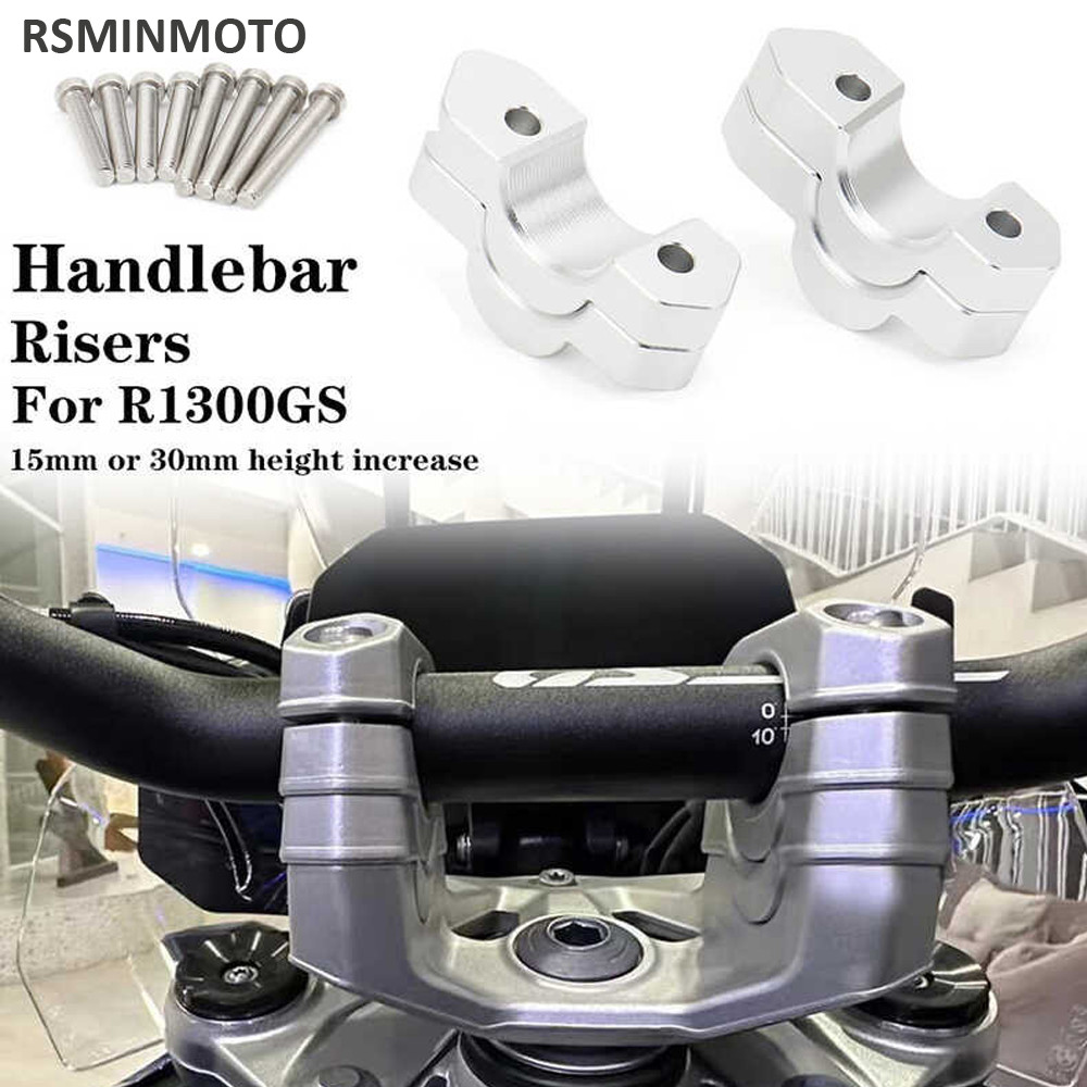 R1300GS Tay Lái Xe Máy Nâng Kẹp Gắn Tăng 15 / 30 Mm Cho Xe BMW R 1300 GS r1300gs R 1300GS r 1300 gs 