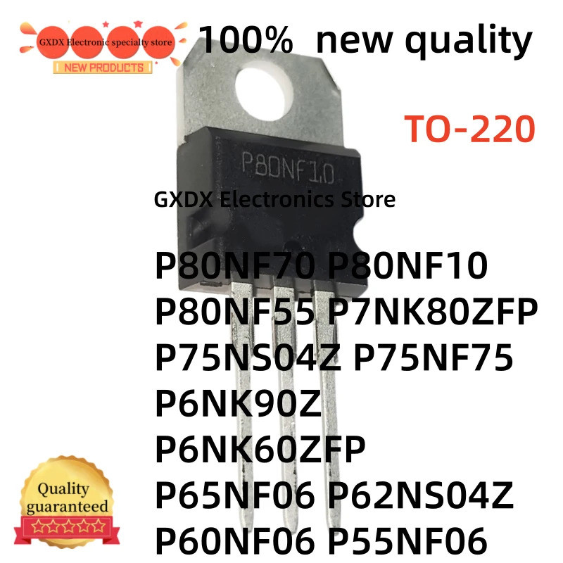 5 Chiếc P80NF70 P6NK60ZFP P65NF06 P62NS04Z P60NF06 P55NF06 P80NF55 P80NF10 P7NK80ZFP P75NS04Z P75NF7