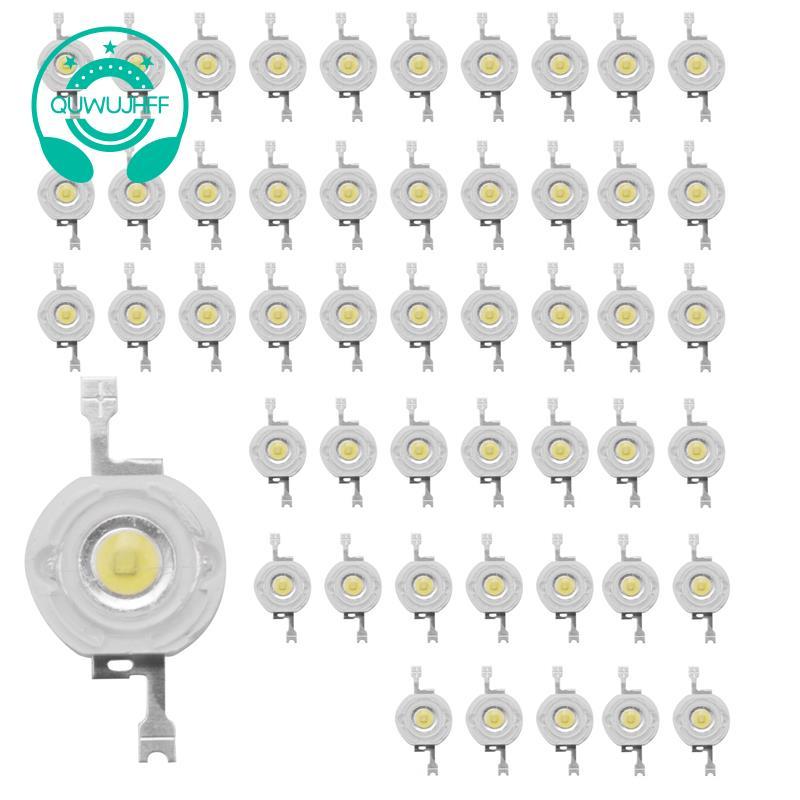 50 Chiếc 1W Diode Công Suất Cao Trắng Mát Hạt Led 1 Watt Chip Đèn 3V-3.4V