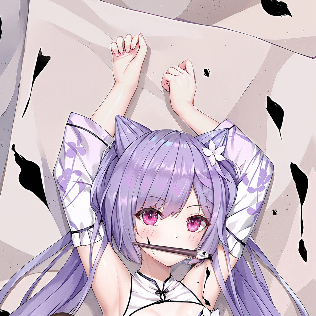 Genshin Impact Keqing Tóc Tím Thanh Kiếm Điện Anime Dakimakura Vỏ Gối Hai Mặt HD In 2 Chiều Tricot T
