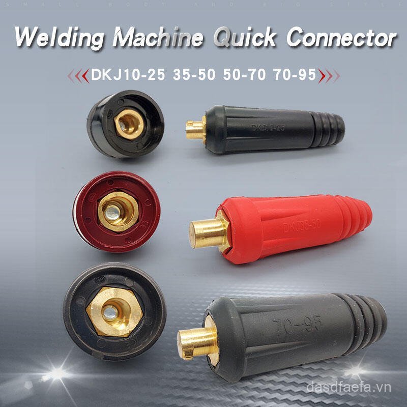 DKJ10-25 35-50 50-70 70-95 Máy Hàn TIG Lắp Nhanh Nữ Nam Cáp Kết Nối Kẹp Ổ Cắm Cắm Cắm Adapter Cho Di