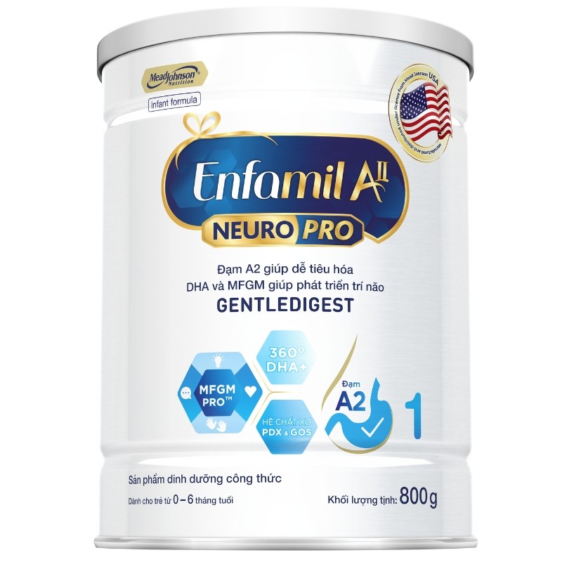 [MALL] Enfamil A2 NeuroPro 1 - Sữa bột 800g cho trẻ 0-6 tháng, hỗ trợ tiêu hóa