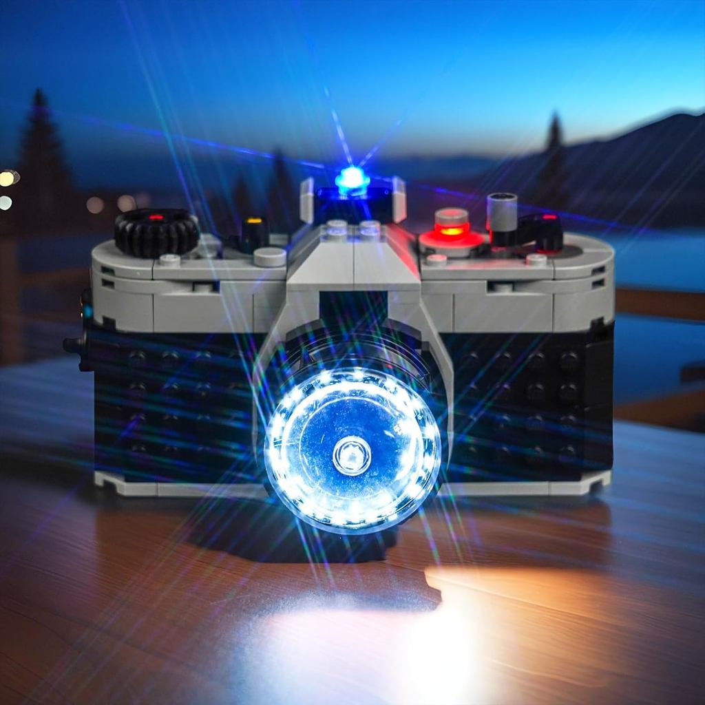 Đèn LED BrickBling Tương thích với Camera Retro 3 trong 1 Lego Creator 31147, Bộ chiếu sáng sáng sán