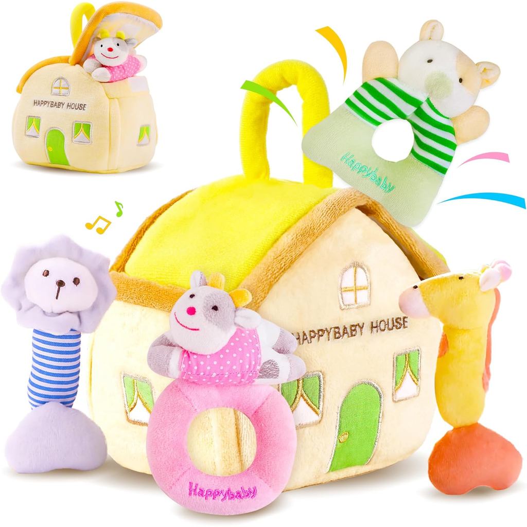 IPlay, iLearn Đồ chơi trẻ em 3 6 12 tháng Quà tặng sơ sinh, Trẻ sơ sinh Rừng mềm Thú nhồi bông Lục l