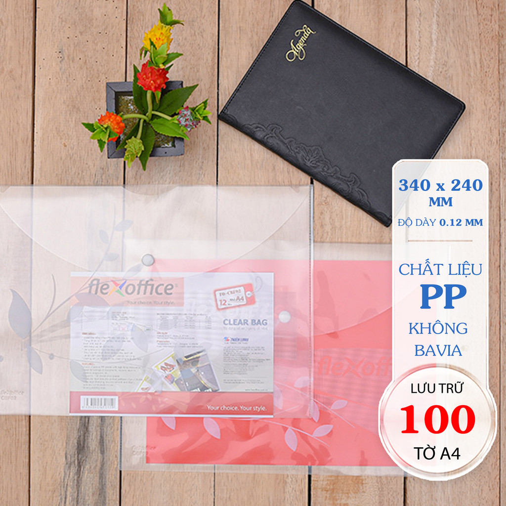 Combo 5  Bìa Nút A4 Thiên Long Flexoffice FO-CBF02