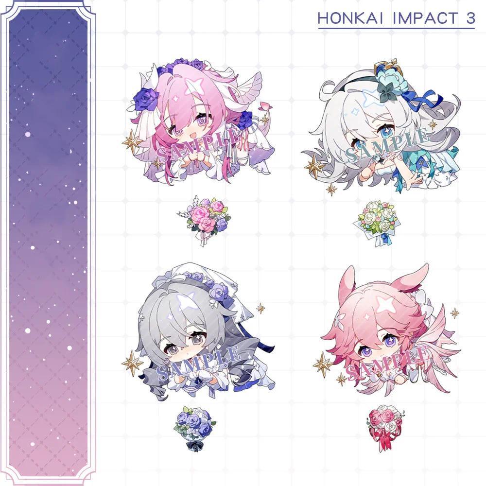Honkai Impact 3 Yae Sakura Kiana Bronya Elysia Mới Cute Móc khóa Accessories Anime Hoạt hình Cosplay