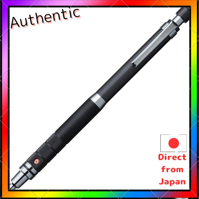 uni Kuru Toga Roulette Model 0.5mm Mechanical Pencil with Gunmetal Finish and Backing Card