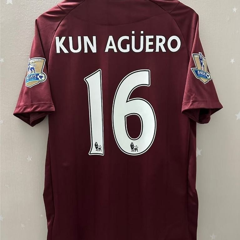 Áo thi đấu sân khách Manchester City 2012-13 - Áo thun bóng đá cổ điển tùy chỉnh (Dzeko, Agüero, Bal