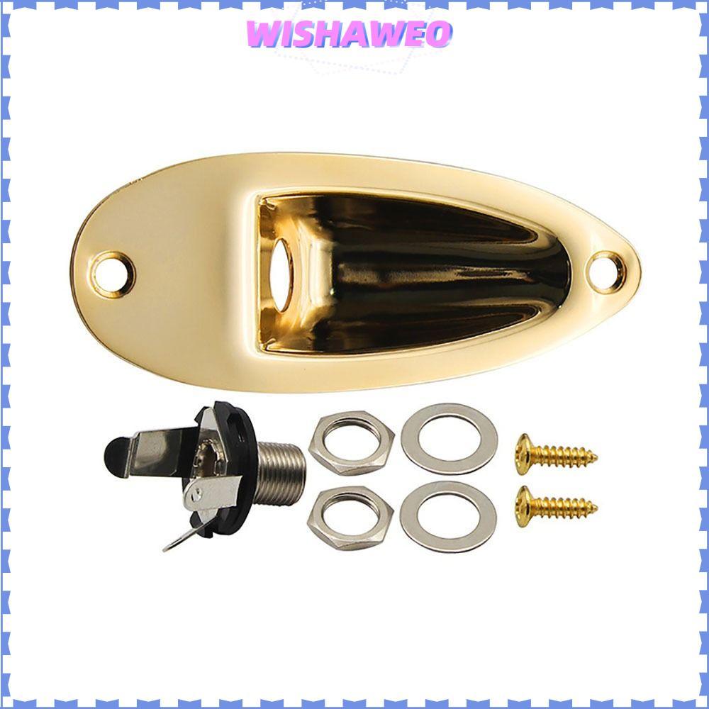 Đĩa Jack Guitar WISHAWEO, Jack Ổ Cắm Thuyền Hình Đàn Guitar Đầu Vào Jack, 6.35mm 1 / 4 "Đàn Guitar Đ