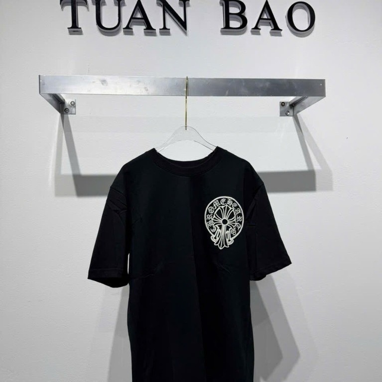 ⚡️[High Quality] T-Shirt Chome Phối Trắng Đen Mix Rách Hoạ tiết Hàng QCCC Loại 1