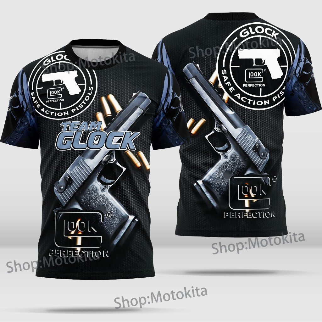 Áo thun Glock dành cho nam in hình đội Glock Jersey Thiết kế mới Quần áo thể thao thăng hoa