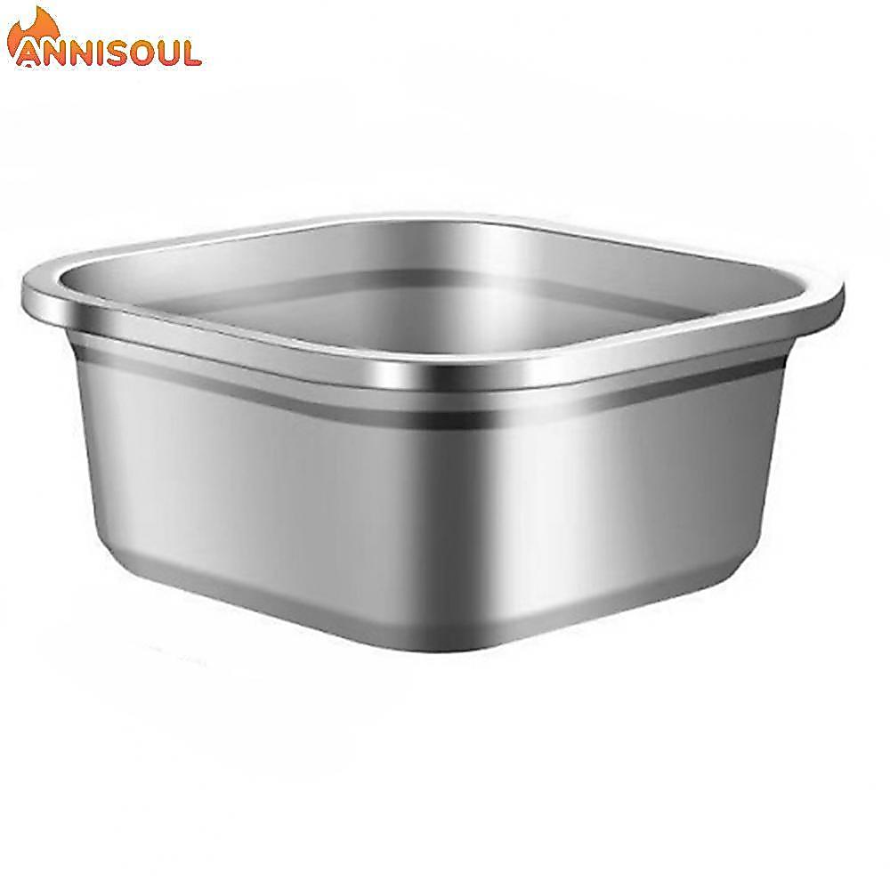 [NISO]Kitchen Stainless Steel Square Bowl 20cm 22cm 24cm for Mixing and Preparing Food