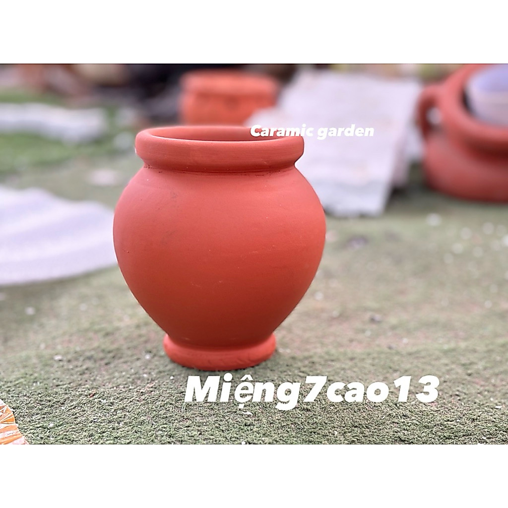 Chậu đất nung lu mini