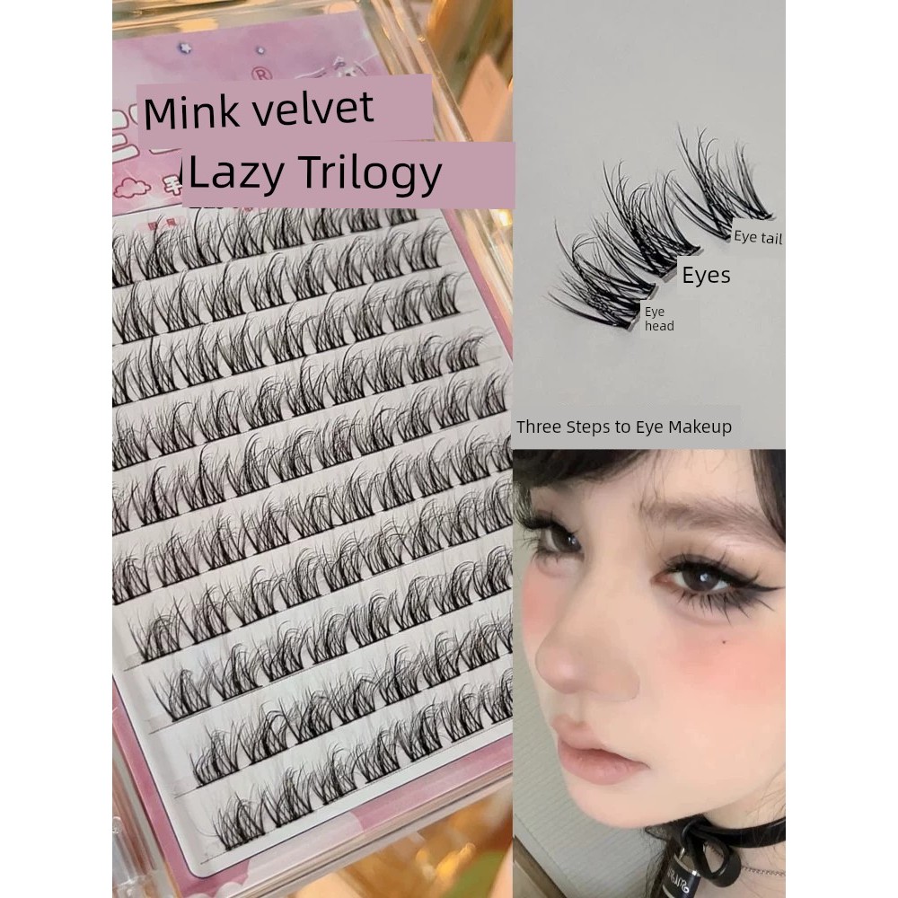 EIYI Mink Velvet Bộ ba lông mi giả tự nhiên