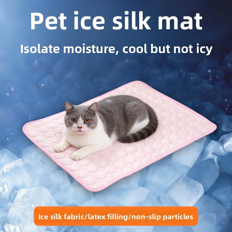 [Pet Ice Pad Mùa hè Cool Dog Pad] Pet Cat Pad Thoáng khí Ice Silk Cat Litter Pet Supplies Dog Cat Pa