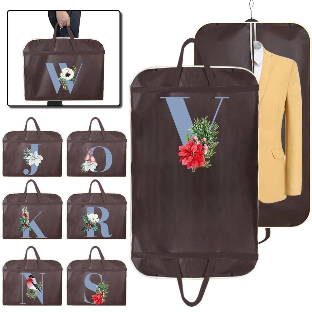 Clothes Cover Dustproof Clothing Cover Dress Dust Cover Blue Letter Print Garment Bag Wardrobe Hangi