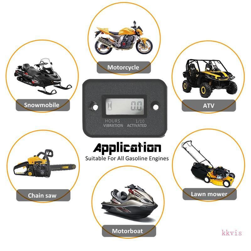 Máy đo giờ rung KS Tach Máy đếm giờ Máy đếm giờ Màn hình LCD Đồng hồ đo giờ hoạt động