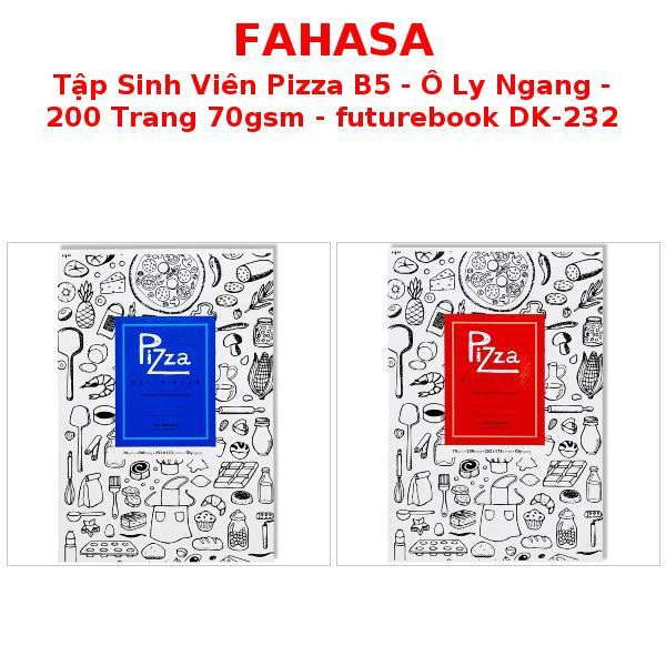 Tập Sinh Viên Pizza B5 - Ô Ly Ngang - 200 Trang 70gsm - futurebook DK-232