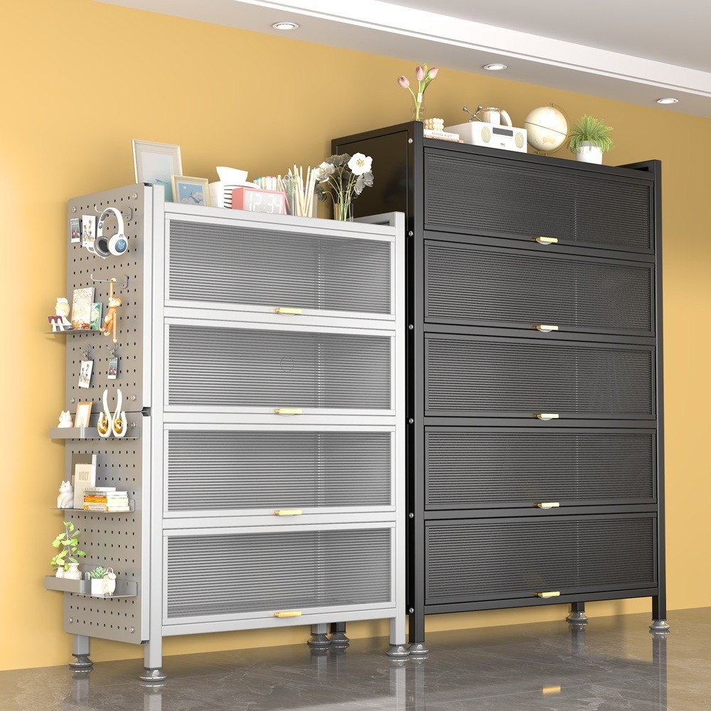 DL88 Tủ đựng đồ bằng thép, nhiều tầng, dung tích lớn, tủ đựng đồ đặt sàn gia dụng, tủ sách, chống th