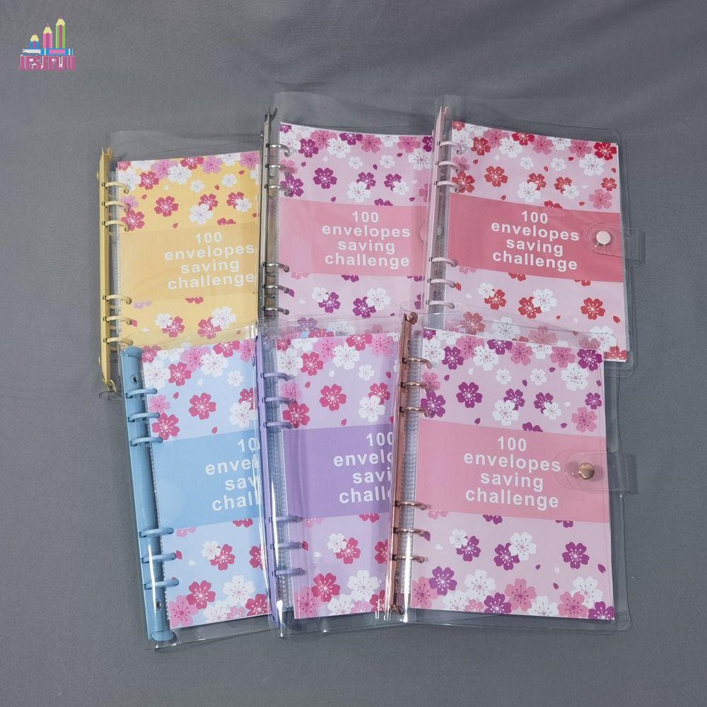 JESJELIU 100 Phong Bì Tiết Kiệm Thử Thách, Tiết Kiệm Tiền 100 Phong Bì 100 Chất Kết Dính Thử Thách P