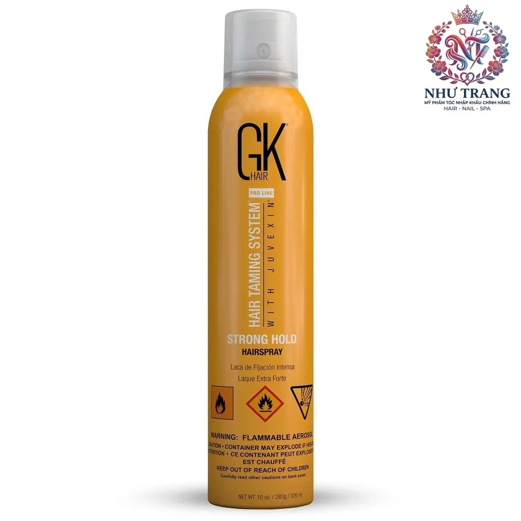 Gôm xịt tạo kiểu cứng tóc GK Hair Strong Hold Aerosol Hairspray 300ml .NT