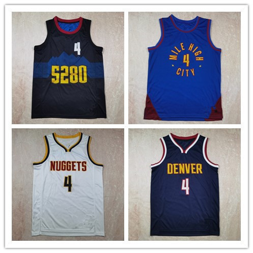 Số phiên bản thông báo Jersey Dig Gold Team C.j.light. Số của Denver. 4 Sibusterk