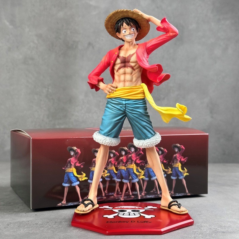 DWUP One Piece figure with cap - Luffy on Ghost Island ZERO Straw Hat Crew Smiling Luffy Anime Figur
