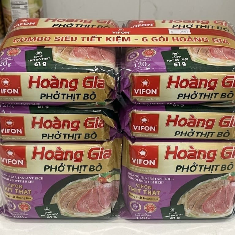 Phở Thịt Bò Hoàng Gia VIFON (120g/gói) - Có Gói Thịt Thật 61g
