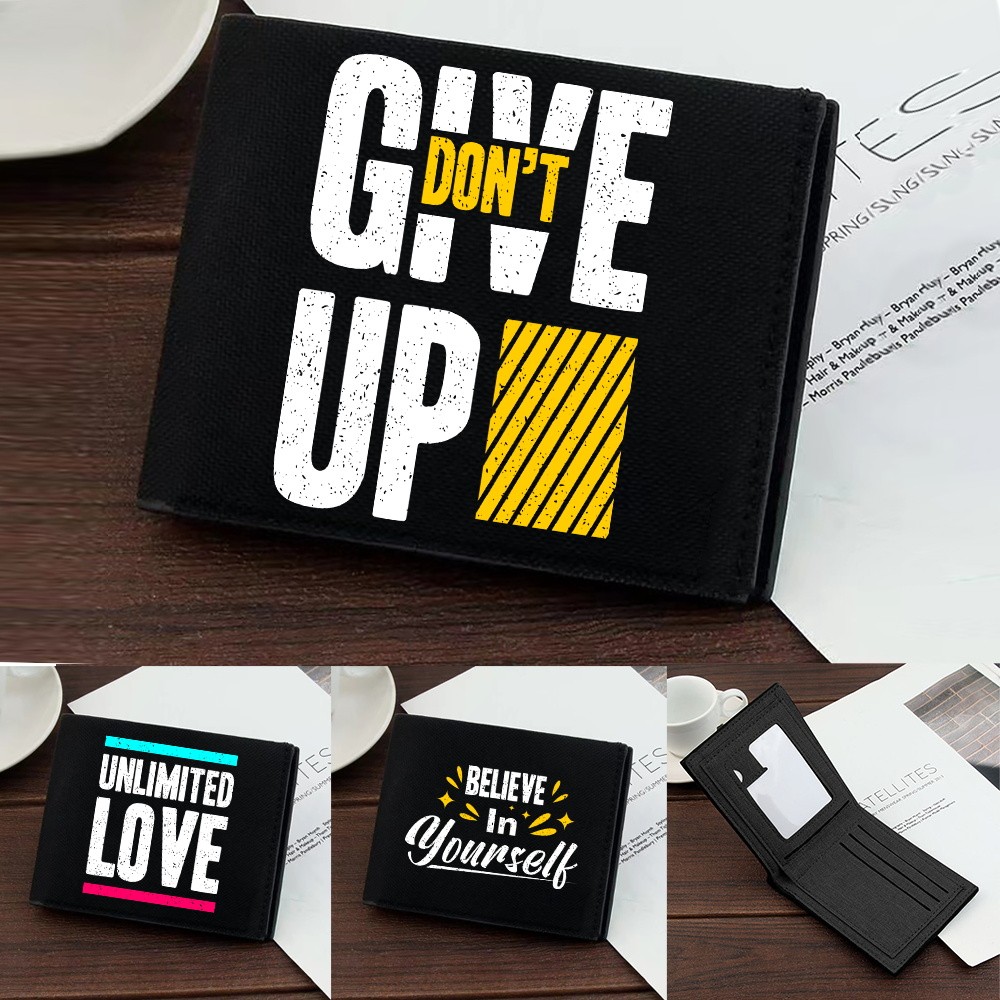Wallet Vintage Business Wallet Students Key Coin Storage Purse Bank ID Cardholder Clutch Bag Phrase 